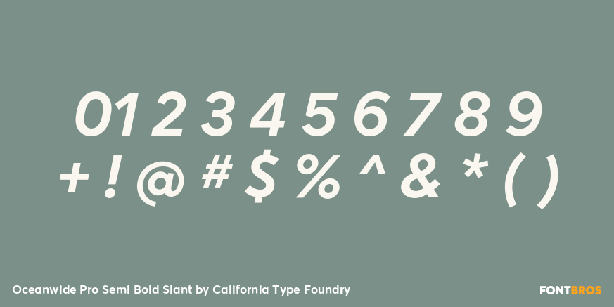 Oceanwide Pro Semi Bold Slant Font Poster #1
