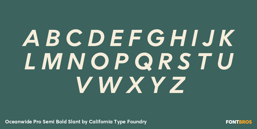 Oceanwide Pro Semi Bold Slant Font Poster #1