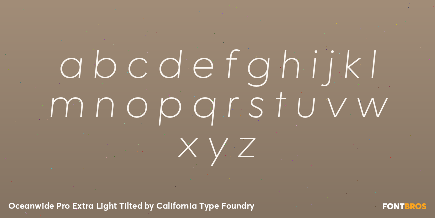 Oceanwide Pro Extra Light Tilted Font Poster #1