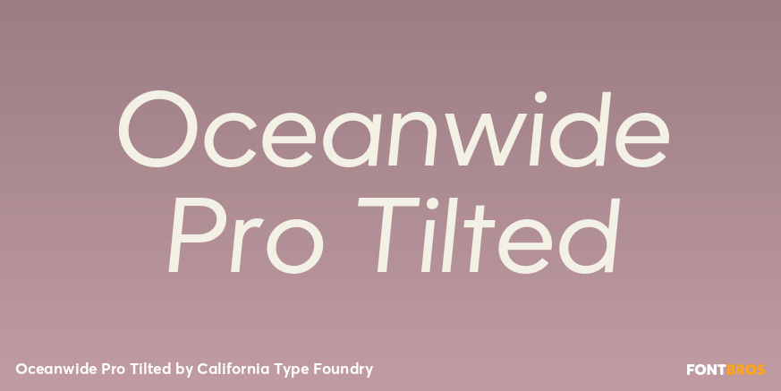 Oceanwide Pro Tilted Font Poster #1