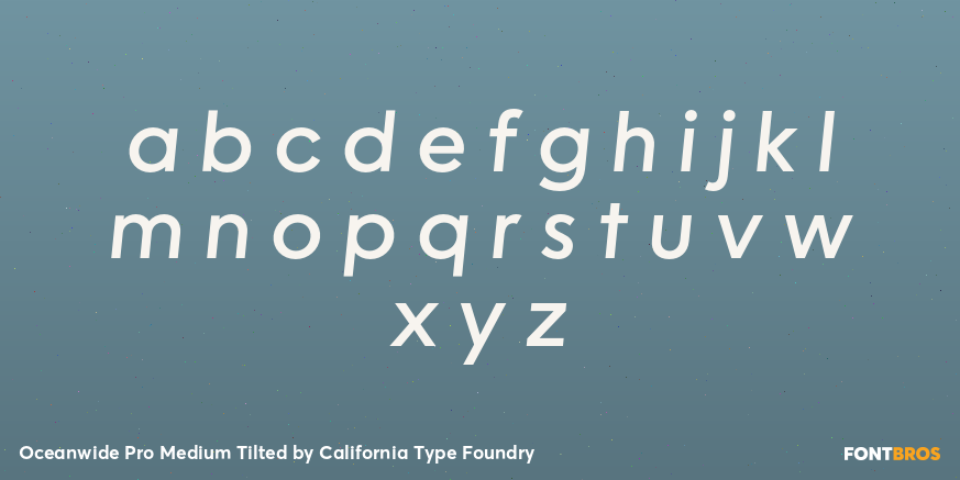Oceanwide Pro Medium Tilted Font Poster #3