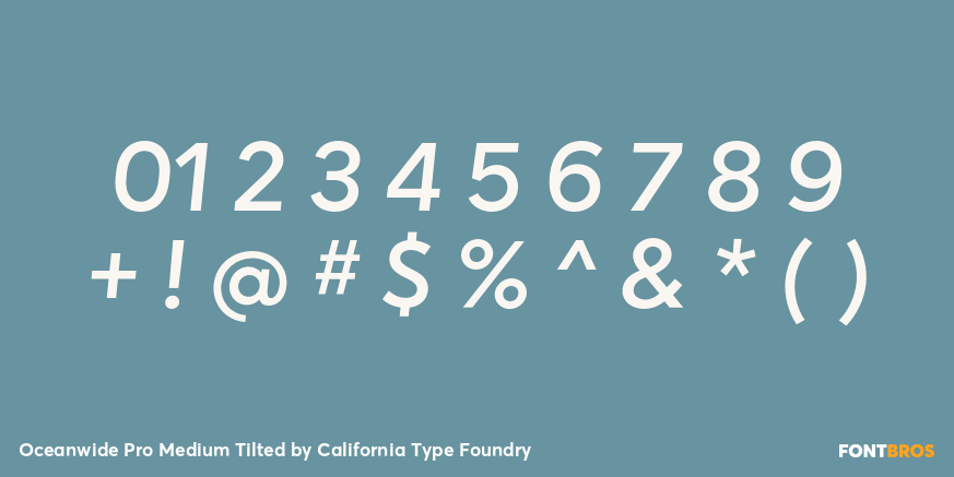 Oceanwide Pro Medium Tilted Font Poster #4