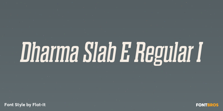 Dharma Slab E Regular I Font Poster #1