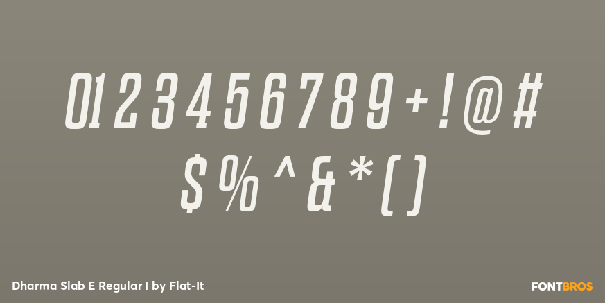Dharma Slab E Regular I Font Poster #1