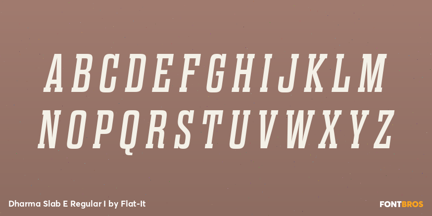Dharma Slab E Regular I Font Poster #1