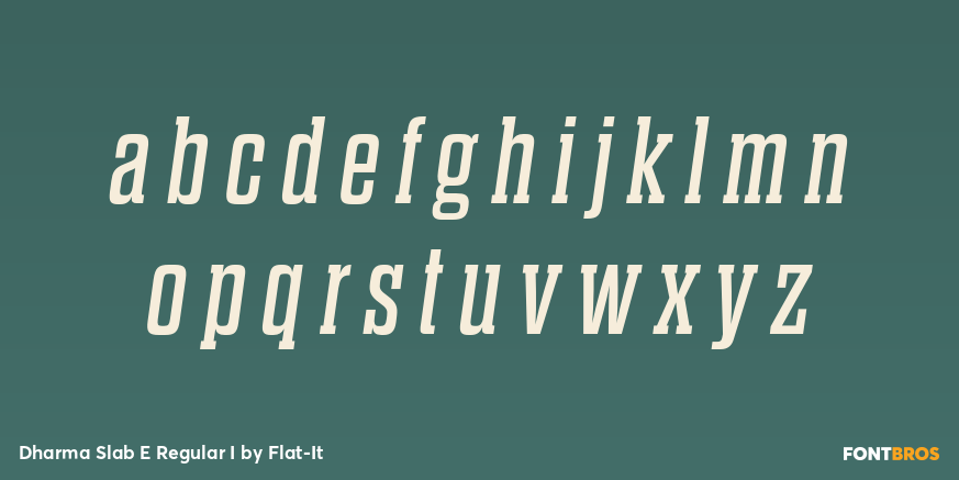 Dharma Slab E Regular I Font Poster #1