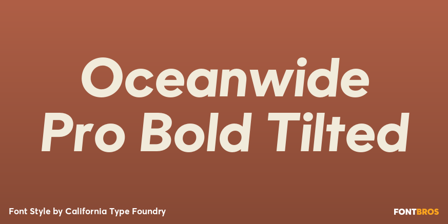 Oceanwide Pro Bold Tilted Font Poster #1