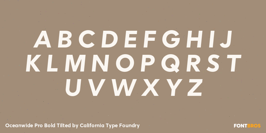 Oceanwide Pro Bold Tilted Font Poster #1