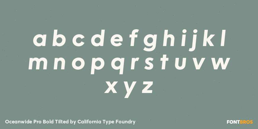 Oceanwide Pro Bold Tilted Font Poster #1