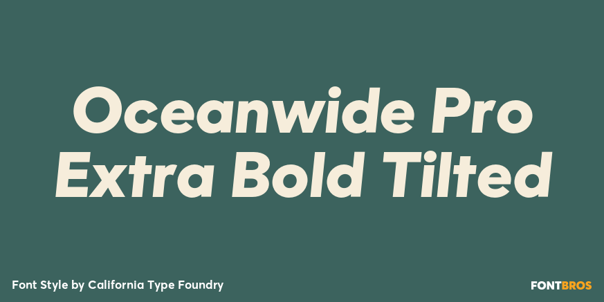 Oceanwide Pro Extra Bold Tilted Font Poster #1