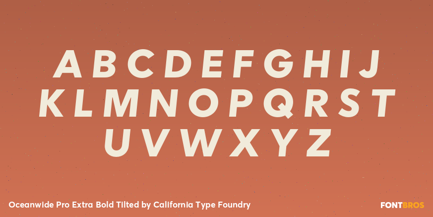 Oceanwide Pro Extra Bold Tilted Font Poster #1