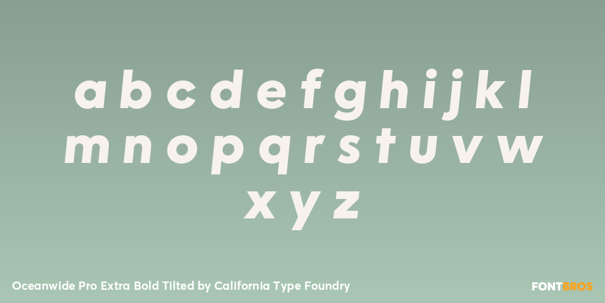 Oceanwide Pro Extra Bold Tilted Font Poster #1