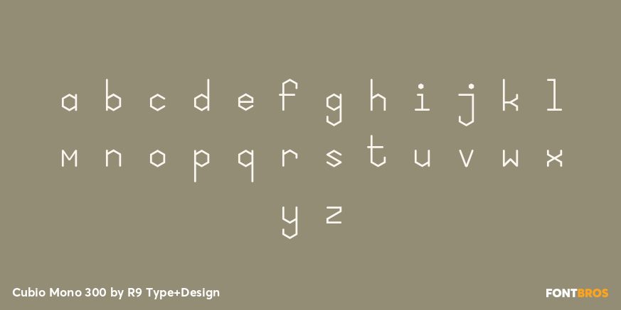 Cubio Mono 300 Font Poster #3