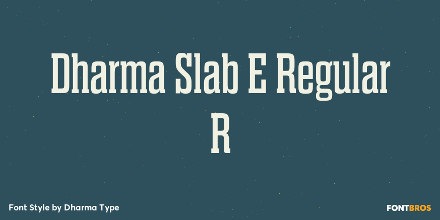 Dharma Slab E Regular R Font Poster #1