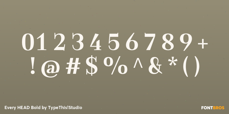 Every HEAD Bold Font Poster #4