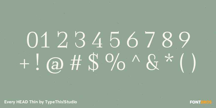 Every HEAD Thin Font Poster #4