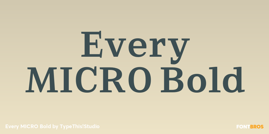 Every MICRO Bold Font Poster #1