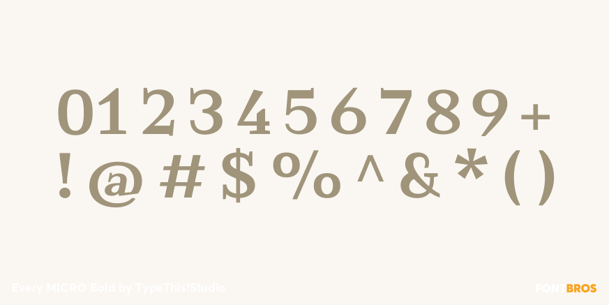 Every MICRO Bold Font Poster #4