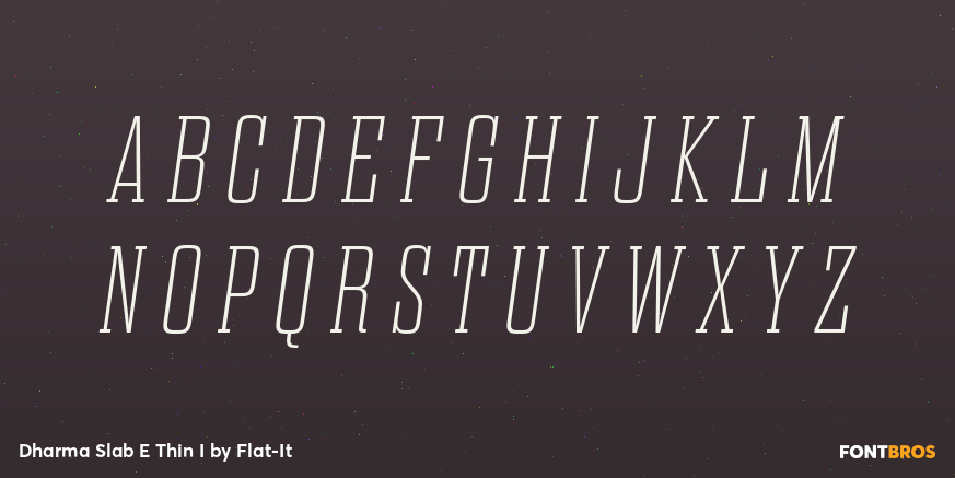 Dharma Slab E Thin I Font Poster #1