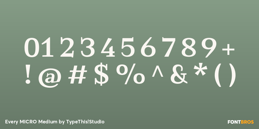 Every MICRO Medium Font Poster #4