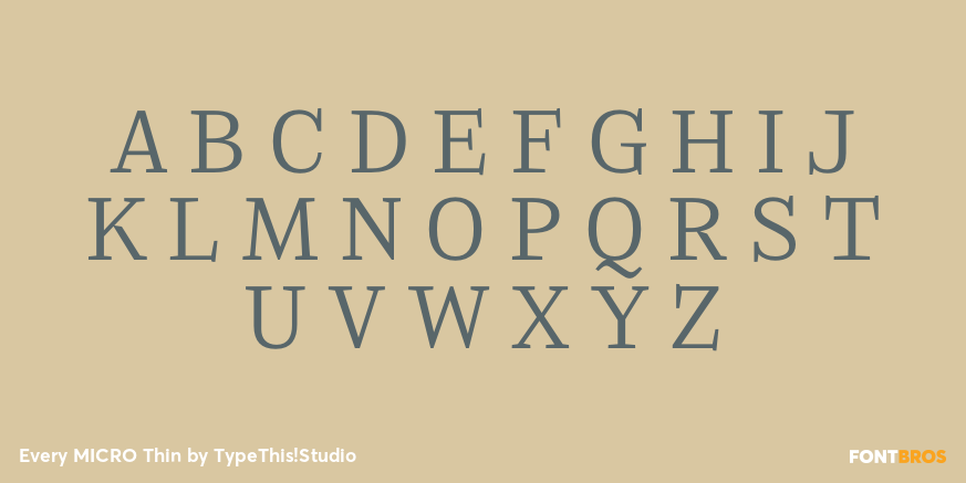 Every MICRO Thin Font Poster #2