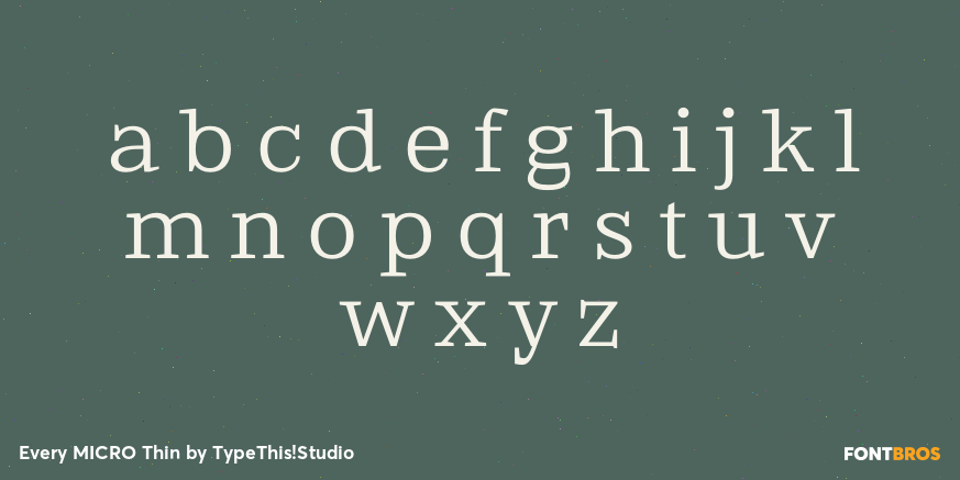 Every MICRO Thin Font Poster #3