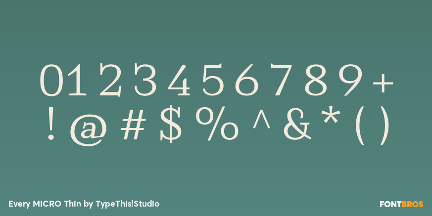 Every MICRO Thin Font Poster #4