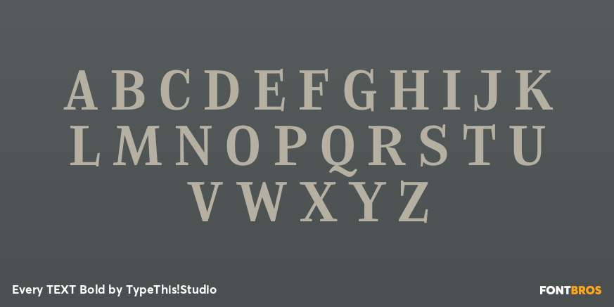 Every TEXT Bold Font Poster #2