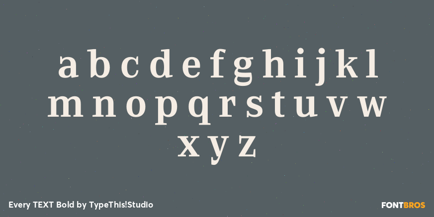 Every TEXT Bold Font Poster #3