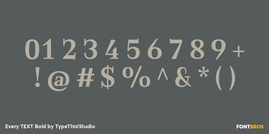 Every TEXT Bold Font Poster #4