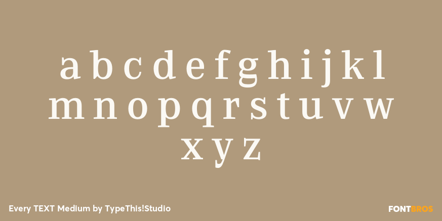 Every TEXT Medium Font Poster #3