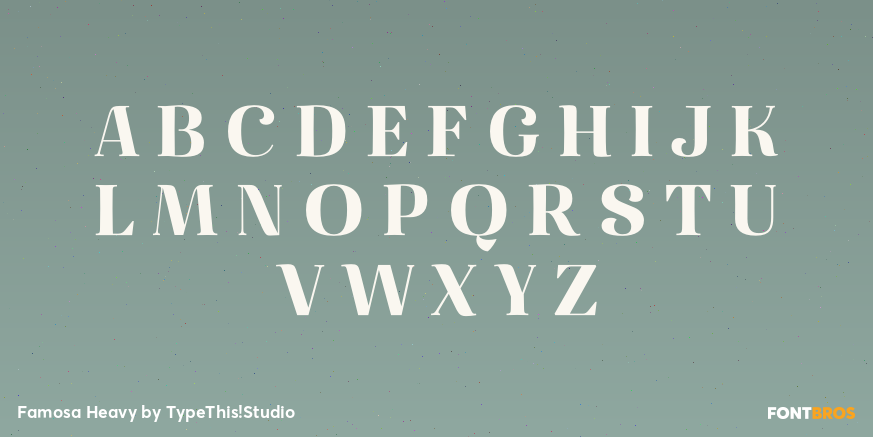 Famosa Heavy Font Poster #2