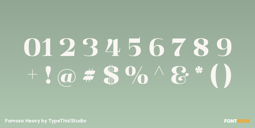 Famosa Heavy Font Poster #4