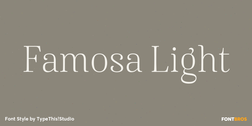 Famosa Light Font Poster #1