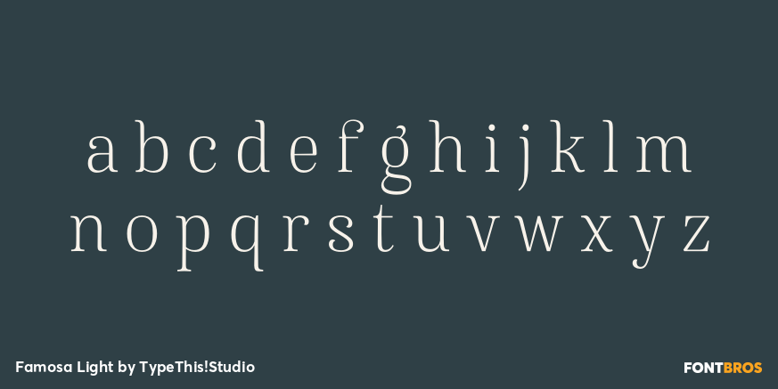 Famosa Light Font Poster #3