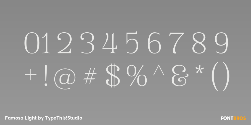 Famosa Light Font Poster #4