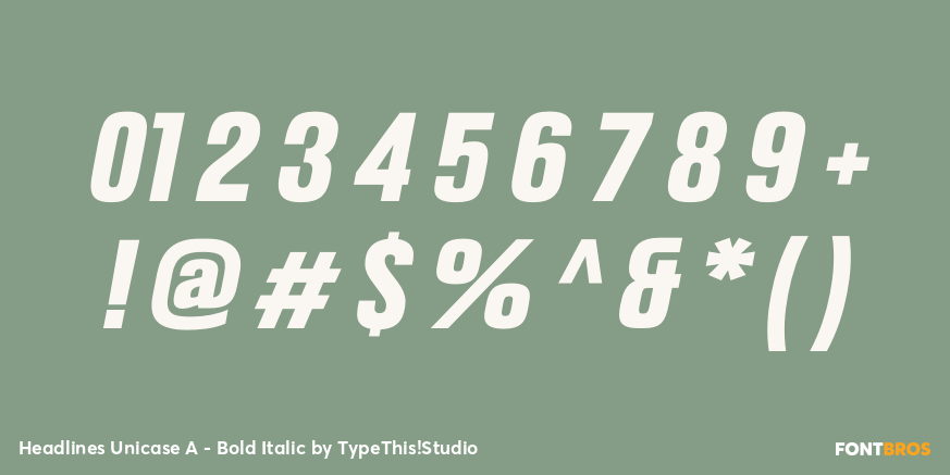 Headlines Unicase A - Bold Italic Font Poster #4