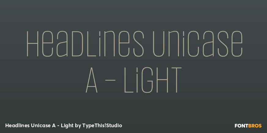 Headlines Unicase A - Light Font Poster #1