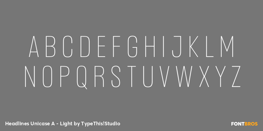 Headlines Unicase A - Light Font Poster #2