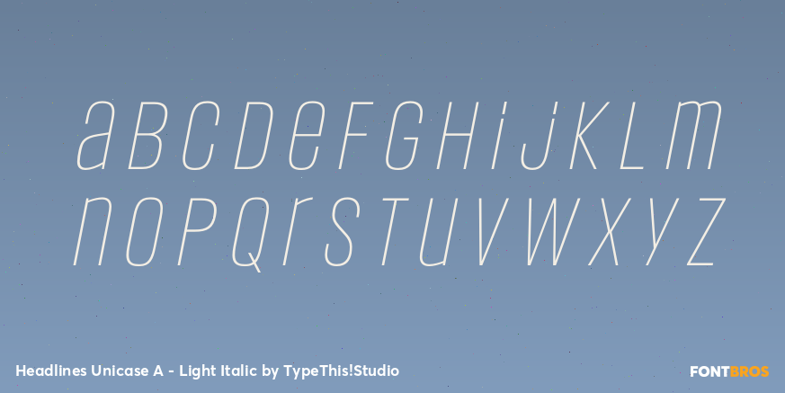 Headlines Unicase A - Light Italic Font Poster #3