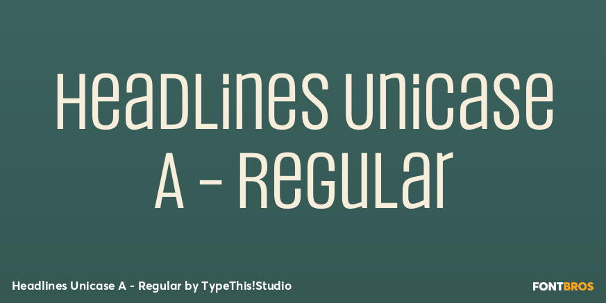 Headlines Unicase A - Regular Font Poster #1