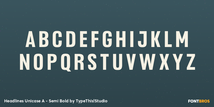 Headlines Unicase A - Semi Bold Font Poster #2