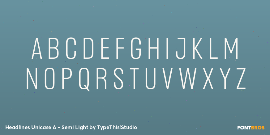 Headlines Unicase A - Semi Light Font Poster #2