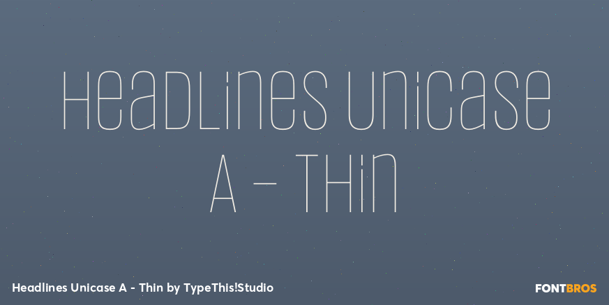 Headlines Unicase A - Thin Font Poster #1
