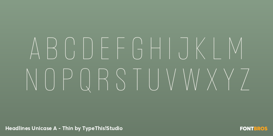 Headlines Unicase A - Thin Font Poster #2