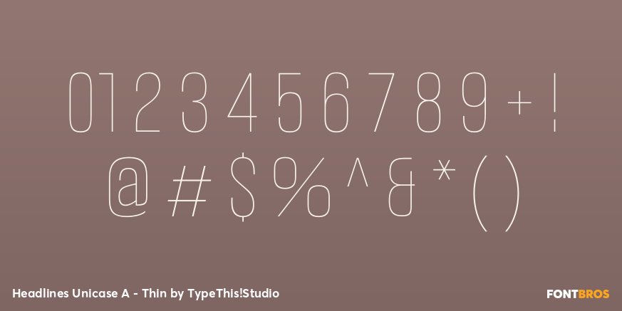 Headlines Unicase A - Thin Font Poster #4