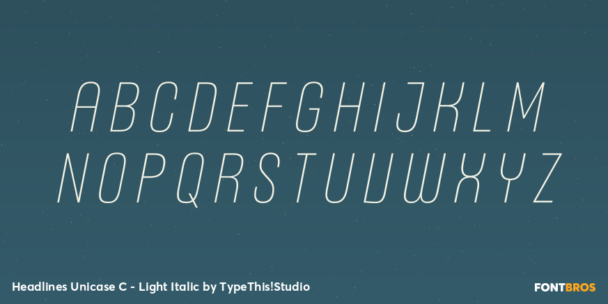 Headlines Unicase C - Light Italic Font Poster #2