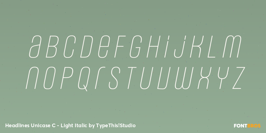 Headlines Unicase C - Light Italic Font Poster #3