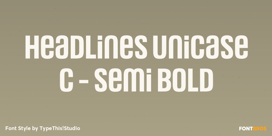Headlines Unicase C - Semi Bold Poster