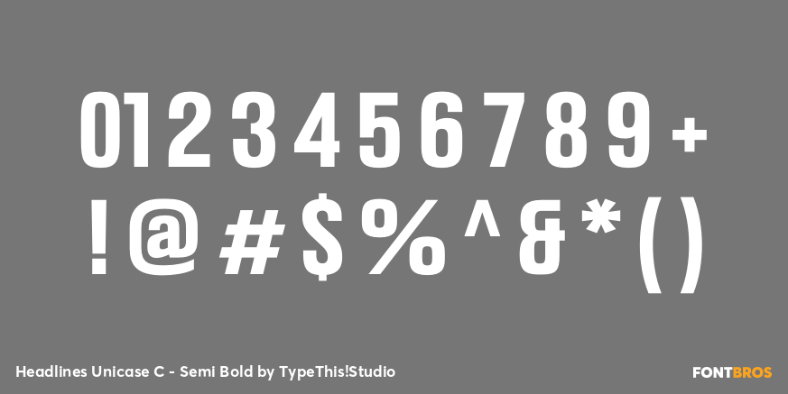 Headlines Unicase C - Semi Bold Font Poster #4